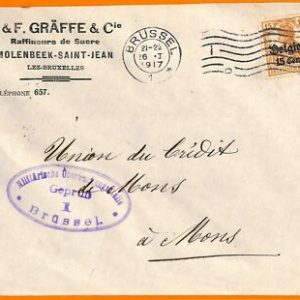 99057 - German BELGIUM - POSTAL HISTORY - COVER 1917