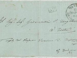 29884 - GREECE - POSTAL HISTORY: PREFILATELIC COVER to TRIEST 1847