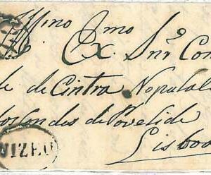 30721 - PORTUGAL - Postal History - PREFILATELIC COVER from VIZEU Viseu 1844