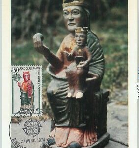 63372 - FRENCH ANDORRA - POSTAL HISTORY: MAXIMUM CARD - ART EUROPA 1974