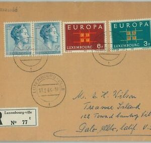 70023 - LUXEMBOURG - POSTAL HISTORY - Registered COVER to the USA 1964 - EUROPA