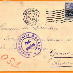 99055 - German BELGIUM - POSTAL HISTORY - COVER 1915