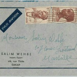44689 - West Africa AOF - POSTAL HISTORY - AIRMAIL COVER to FRANCE 1949