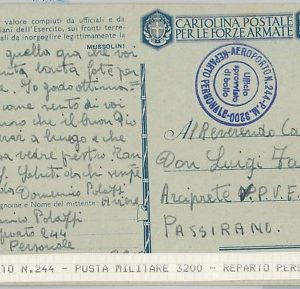 65336 - ITALIA REGNO storia postale -  POSTA MILITARE: AEROPORTO 244 PM 3200
