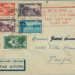 74752 - VIETNAM - POSTAL HISTORY - Airmail FDC COVER to TANGER 1951