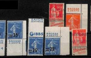 94821m - FRANCE - STAMPS - NICE LOT of ADVERTISING Stamps - USED / MINT