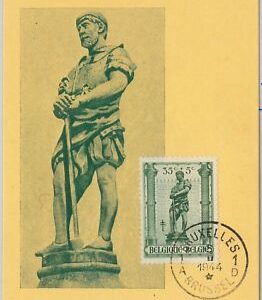 57014 - BELGIUM - POSTAL HISTORY: MAXIMUM CARD 1944 - ART Architecture