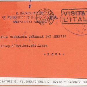 65338 - ITALIA REGNO storia postale - POSTA MILITARE: Incrociatore Duca D'Aosta