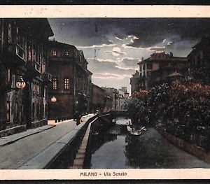 ab1712 - CARTOLINA D'EPOCA - MILANO Città : Via Senato