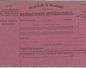 42280 - LUXEMBOURG - POSTAL HISTORY - STATIONERY FORMULAR CARD - MONEY ORDER