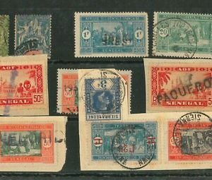 45223 - SENEGAL / SIERRA LEONE / AOF - Small lot of used stamps nice POSTMARKS