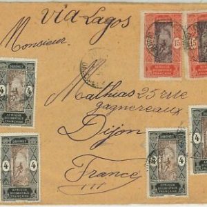 44672 - DAHOMEY AOF - POSTAL HISTORY - COVER to FRANCE 1921