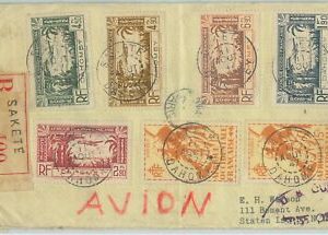 77355 - DAHOMEY - POSTAL HISTORY - Registered COVER from SAKETE 1947