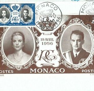 68852 - MONACO - Postal History - MAXIMUM CARD 1956 - ROYALTY Royal Marriage