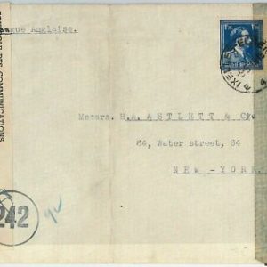 41927 - BELGIUM Belgium POSTAL HISTORY - COVER with BELGIAN & USA Censor