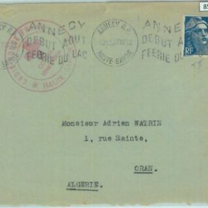 85116 - FRANCE - Postal History - COVER to ALGERIA Oran 1927 - RED CROSS