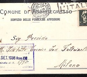 ab1731 - CARTOLINA D'EPOCA - MILANO  : Abbiategrasso CARTOLINA COMUNALE