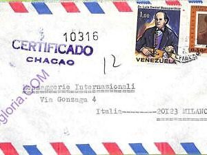 ad6401 - VENEZUELA - Postal History - REGISTERED AIRMAIL  to ITALY 1973 Medicine