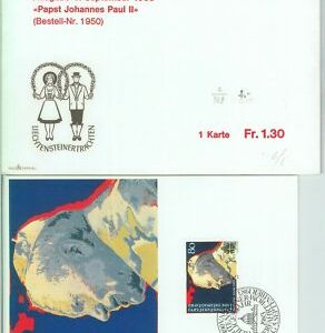 81312 - LIECHTENSTEIN - Postal History - FDC MAXIMUM CARD - RELIGION 1983 Pope