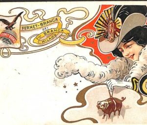 Lib925 - CARTOLINA d'Epoca - PUBBLICITARIA Illustrata  FERNET BRANCA  Art Deco