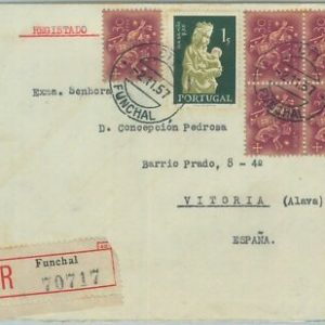 75374 - PORTUGAL - Postgeschichte - Einschreibebrief von FUNCHAL nach...