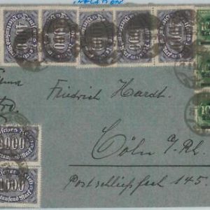 77505 - GERMANY - POSTAL HISTORY -  COVER - INFLATION period 1923