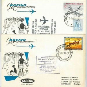 50156 - BELGIEN & KONGO - Brüssel / Elisabethville 1960 1st FLIGHT COVER