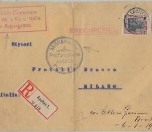 77507 - GERMANY - POSTAL HISTORY - Michel # 90 single use on CONSULAR MAIL 1915