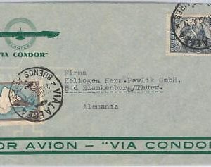 43419-ARGENTINA - postal history-AIRMAIL COVER Via condor to GERMANY-21.04.1936