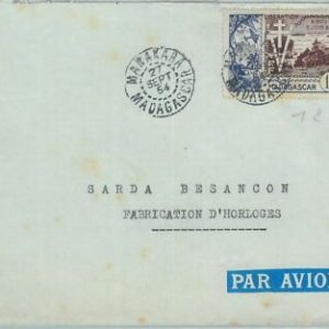 81030 - MADAGASCAR - POSTAL HISTORY - COVER to FRANCE 1956 agricolture CARS