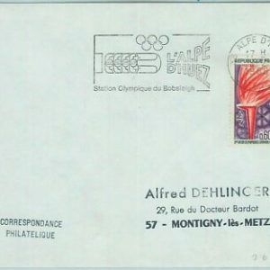 68015 - FRANCE - POSTAL HISTORY - GRENOBLE 1968 WINTER Olympic Games POSTMARK