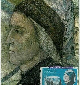 37233 - PARAGUAY - POSTAL HISTORY - MAXIMUM CARD 1966  Dante  LITTERATURE