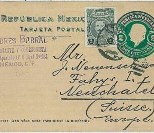 37536  - MEXICO -  POSTAL HISTORY - POSTAL STATIONERY  to SWITZERLAND