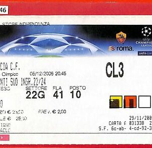 C1446 - ENTRADA ANTIGUA DE FÚTBOL - UEFA 2006/07 ROMA vs CF VALENCIA