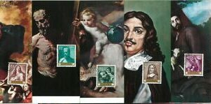 68894 - SPANIEN - Set mit 10 MAXIMALKARTEN 1973 - ART Ribera