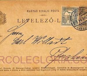 ad6074 - HUNGARY - Postal History - STATIONERY  CARD with ADDED POSTAGE 1914