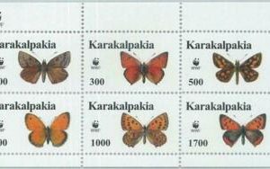 M2006 - ESTADO RUSO, FICHA: WWF, Mariposas, Insectos