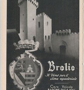 55495  - VINTAGE ITALIAN ADVERTISING from MAGAZINE -  WINE Firenze 1936