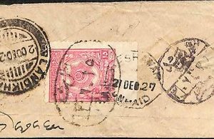ai5945 - AFGHANISTAN - POSTAL HISTORY - Michel # 202A on COVER 1927 Landi Khana