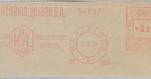 56743 - SPAIN - POSTAL HISTORY: Mechanical Postmark on CUT-OUT 1960 : Medicine