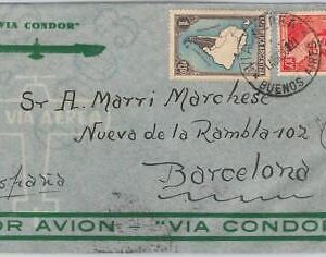 43429 -ARGENTINA - postal history -AIRMAIL COVER  Via condor to SPAIN-01.06.1936