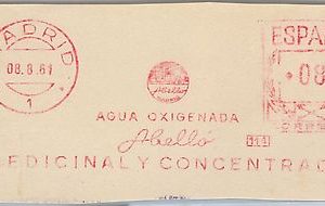 56753 - SPAIN - POSTAL HISTORY: Mechanical Postmark on CUT-OUT 1961 : MEDICINE