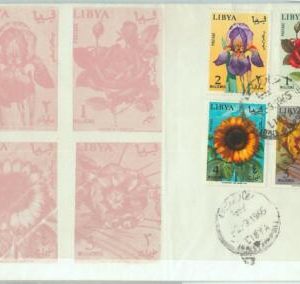 67462 -  LIBYA - Postal History -   FDC COVER   1965  -  ORCHIDS  Flowers ROSES