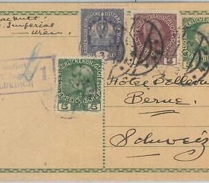75022 - AUSTRIA - POSTAL HISTORY - STATIONERY CARD with ADDED FRANKING 1916