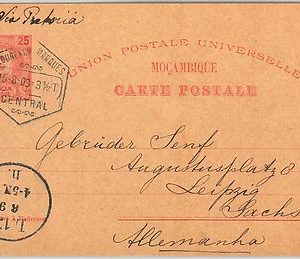 PORTUGAL colonies : Mozambique Moçambique  -  POSTAL STATIONERY CARD to GERMANY