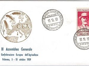 EUROPA CEPT ---- ITALY -  SPECIAL COVER - AGRICULTURE Event - PALERMO 1959