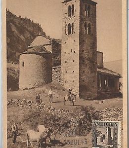 59143  -  ANDORRA - POSTAL HISTORY: MAXIMUM CARD 1943 - ARCHITECTURE