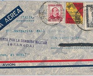 SPAIN  España - POSTAL HISTORY - GUERRA CIVIL cover with Military censor GRANADA