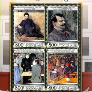 A8942 - TOGO - ERROR MISPERF Stamp Sheet - 2021 ART Henri de Toulose-Lautrec