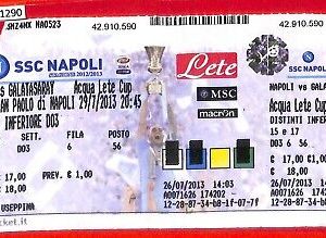C1290 - Vecchio BIGLIETTO PARTITA CALCIO - 2013 NAPOLI VS GALATASARAY